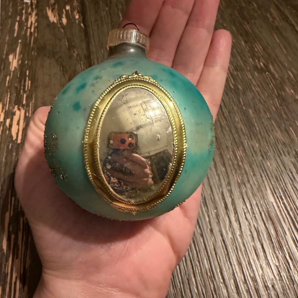 Vintage Turquoise Ornament- AUSTRIA